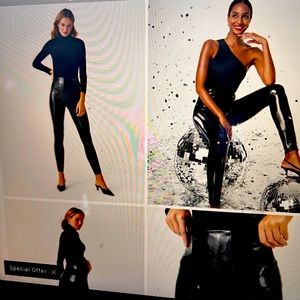 NWT Spanx Faux Patent Leather Leggings
